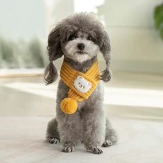 강아지 니트 스카프 크리스마스 액세서리 레드 그린 페스티벌 넥 워머 반다나 소형견 목걸이용, 02 S, 04 6