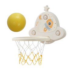베베코지 유아 농구 골대 장난감 흡착식 농구대 아기 실내용 공, 아이보리, 1개