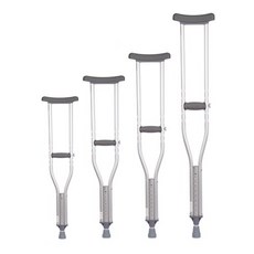 깁스 골절 환자 보행용 9단 높이조절 목발 알루미늄 겨드랑이 클러치 1조 2개, 소소형