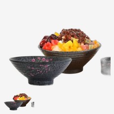 도자기재질 카페용 빙수그릇 따뜻한감성 빙수볼 감성플레이팅 시리얼볼 설빙빙수그릇