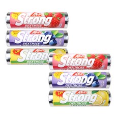 알프스 스트롱 포도당 캔디 3종 (딸기맛 + 블루베리맛 + 레몬맛), 6개, 21g