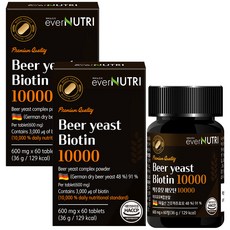 에버뉴트리 독일산 맥주효모 비오틴 10000, 2개, 60정