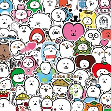 대용량 종이 다이컷 다꾸 스티커, 1세트, 농담곰(100매)