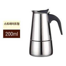 모카포트 비알레티 인덕션 플레이트 커피 2컵, 스트레이트 배 200ml, 1개, 1L