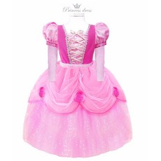(긴팔)오로라 핑크공주드레스 (고급지퍼형)