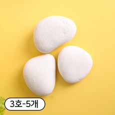 세경팜 납작한 크림자갈 그림그리기돌 반려돌, 3호, 5개