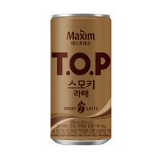 티오피 맥심 TOP 스모키 라떼 캔, 200ml, 18개