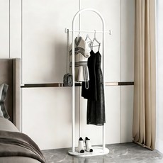 모던 스탠드 행거 수납 행거, 흰색