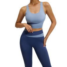 瑜珈服套裝無袖運動服運動上衣休閒女裝瑜伽服(彈力透氣修身長褲6色74ek1)【時尚巴黎】