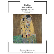 (영문도서)The Kiss Cross Stitch Pattern - Gustave Klimt - Large Size Edition: Regular and... Paperback, Independently Published, English, 9798275359435 Independently Published, English, 9798275359435