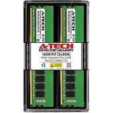TECH 16GB 컴퓨터 메모리 2666MHZ CL19 RAM 2RX8 데스크톱 키트 PC4 업그레이드 2V 2X8GB DDR4 21300 비ECC 288핀 UDIMM DIMM, 8GB x 2 | (16GB Kit), 1개, 16GB Kit (2 x 8GB)