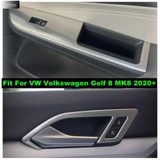 폭스바겐 골프 8 MK8 20-25 도어 핸들 볼 윈도우 리프트 버튼 장식 커버 실버 호환, 도어 핸들 Bowl