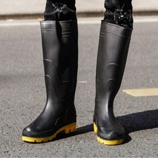 남자 방수 고무장화 낚시 레인부츠 앵클 작업용