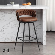 높은 홈바 의자 홈바 체어 실내 의자 2p 9009, 1개, 다크브라운-9009