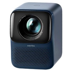 완보 T2 MAX 1080P 풀 HD LCD 안드로이드 미니 비디오 루멘 버전 휴대용 프로젝터, 1) 미국 플러그, Blue+US PLUG
