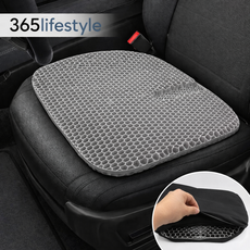 365lifestyle 벌집 쿨링 방석 여름 통풍 실리콘 쿠션 차량용 사무실 의자방석 메쉬커버 증정, 그레이