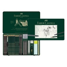 FABER-CASTELL 輝柏 藝術家級 素描鉛筆鐵盒套組 26項, 1個