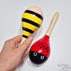 귀여운 마라카스 (대) 나무악기, 꿀벌, 1개