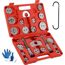 브레이크 공구 캘리퍼 압축 도구 24피스 헤비 듀티 디스크 피스톤 컴프레서 되감기 세트 C 행거 포함, 브레이크 캘리퍼 압축 공구 24피스 고강도 디스크 피스