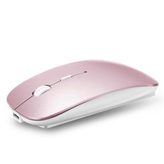 PEIBO Bluetooth 5.2 Mouse Rechargeable Wireless Mouse for MacBook iPad Pro Chromebook Windows, 분홍색