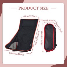 가방 교체 부품이있는 접이식 캠핑 의자 캠핑 낚시 정원을위한 패브릭 배낭 바베큐 의자 커버, 빨간색