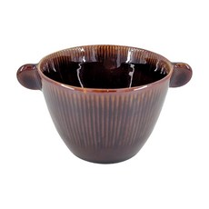 Vintage 。復古家。日本製 MORE 咖啡色琥珀色雙耳甜點碗醬料碗小鉢 (150ml)(特價), 1個, 咖啡色琥珀色