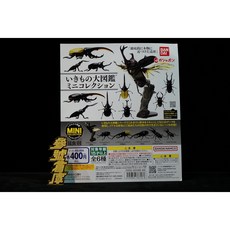 萬代 BANDAI 生物大圖鑑 迷你系列 昆蟲01 獨角仙 鍬形蟲 扭蛋 全六款, 1個, 三款 1號+2號+6號