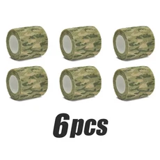 6/10PCS 거즈 위장 붕대 손가락 손목 및 다리의 움직임 고정을 자체 접착 통기성 탄력, 03 6Pc Grass, 02 7.5cmX4.8m