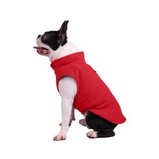 PU_컬러 후리스 조끼, 1개, 레드