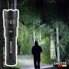 섬광탄 LED 손전등 충전식 후레쉬 미니 랜턴, 블랙, 1개