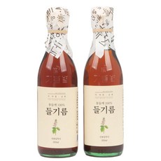 더바른상회 중국산 100%통들깨 고소하고 진한 전통 들기름350ml, 2개, 350ml