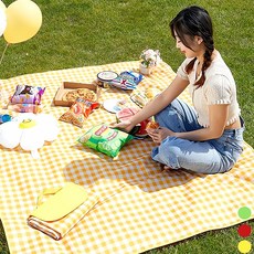 [디애니몰] 휴대용 접이식 피크닉 방수매트 LM-0111, 그린