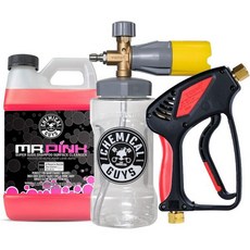 Chemical Guys CWS_402_64PMSK Big Mouth Pressure Washer Starter Kit - Mr. Pink Foaming Car Wash Soa, SOAP + BIG MOUTH + SNUBBY, 64 oz