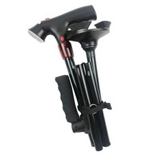 어르신지팡이 접이식 텔레스코픽 연장자 알람 포함 믿을 수 있는 어머니용 목발 아버지, 1.with alarm, with alarm