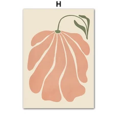 Abstract Flower Market Peony Daisy Leaves Wall Art Canvas Painting Vintage Posters And Prints Pictur, 06 50X70 cm No Framed, 02 H