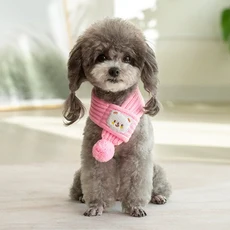 강아지 니트 스카프 크리스마스 액세서리 레드 그린 페스티벌 넥 워머 반다나 소형견 목걸이용, 02 S, 02 9