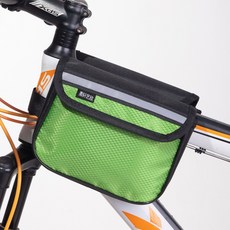 臺灣出貨 自行車上管包山地車通用樑包單車馬鞍包大號騎行包公路車放礦泉水, 綠色中號19/14/5, 1個