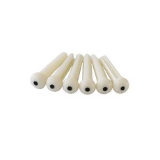 메탈러 어쿠스틱 기타 브릿지 핀 스트링 펙 기타 부품 교체 Metallor Acoustic Guitar Bridge Pins String Peg Guitar Parts Repla, 화이트 블랙 도트