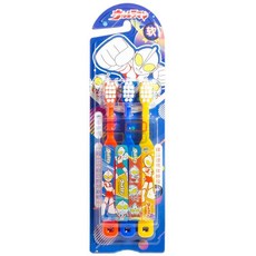 男童奧特曼軟毛牙刷套裝 (牙刷+牙膏+牙杯) 2-12歲兒童護齒牙具, 1個, 奧特曼Q版牙刷3支裝