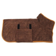 애견 극세사 목욕 가운 강아지 고양이 수건 WI084DG, 브라운, 2개