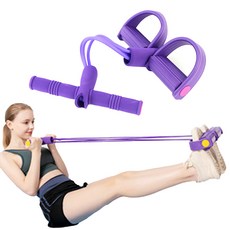 발에끼우는 근력 밴드 로잉 등운동 팔운동 당기는, 1개