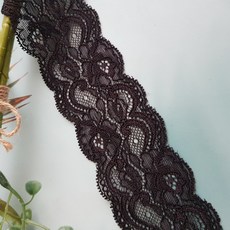 dklace 스판레이스모음 / 레이스 73273 폭 5.5cm 자가드, 1개, 블랙_1
