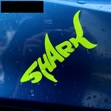 SHARK 鯊魚造型車貼 汽車機車裝飾貼紙 黑色 15x7.5公分 遮蔽刮痕, 1個, 黑色 15X7.5