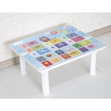 해피그로우 공부상 유아 어린이 책상 밥상 접이식 테이블, 도형 공부상