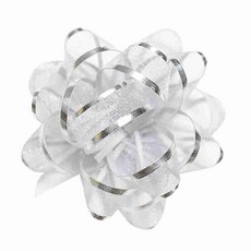 오간자 실버 리본 장식 포장장식, 실버(b)