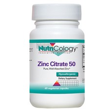 NutriCology 檸檬酸鋅素食膠囊 50粒, 1個, 60 件