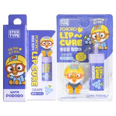 뽀로로 립큐어 포도향 2.5g, 1개