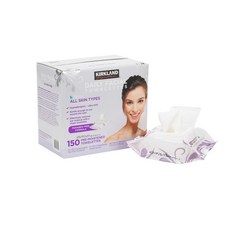 Kirkland Signature 科克蘭 卸妝潔面布 150片, 1個