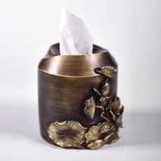 中式紙巾盒多功能遙控器收納盒紙抽盒, 香檳色捲紙紙巾盒