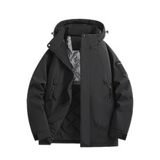 衝鋒外套三合一 石墨烯自發熱禦寒外套 防風防水耐磨加絨加厚修身羽絨外套